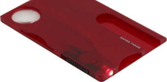 Швейцарская карта Victorinox SwissCard Lite (0.7300.T) красный полупрозрачный коробка подарочная - купить недорого с доставкой в интернет-магазине