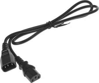 Шнур питания Hyperline PWC-IEC13-IEC14-1.0-BK C13-С14 проводник.:3x0.75мм2 1м 230В 10А (упак.:1шт) черный - купить недорого с доставкой в интернет-магазине