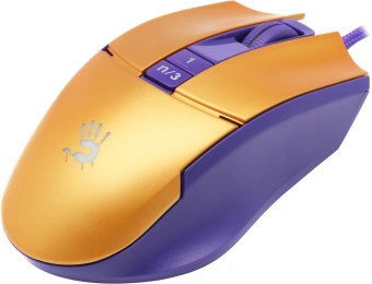 Мышь A4Tech Bloody L65 Max желтый/фиолетовый оптическая 12000dpi USB 6but (L65 MAX/ROYAL VIOLET) - купить недорого с доставкой в интернет-магазине