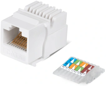 Модуль Cabeus KJ-RJ45-CAT.6-TOOLLESS информ. KeystoneRJ45 кат.6 UTP бел. - купить недорого с доставкой в интернет-магазине