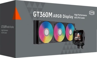 Система водяного охлаждения PcCooler GT360M Display ARGB Soc-AM5/AM4/1200/1700/1851 черный 4-pin 15-33.7dB Al LCD 310W Ret (GT360M-BKAWXX-GL) - купить недорого с доставкой в интернет-магазине