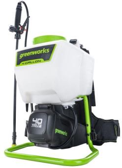 Опрыскиватель Greenworks G40BPS аккум. ранц. 15л белый/зеленый (5300007) - купить недорого с доставкой в интернет-магазине