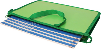 Папка для тетрадей Silwerhof 671949 Gems A4 340x245x40мм 1отд. зеленый пластик на молнии - купить недорого с доставкой в интернет-магазине