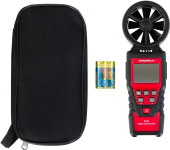 Анемометр-термометр Ermenrich Seek DN20 портативный крыльчатый красный/черный (82972) - купить недорого с доставкой в интернет-магазине