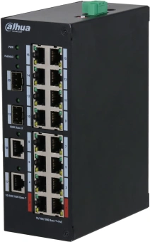 Коммутатор Dahua DH-HS3220-16GT-190 (L2) 18x1Гбит/с 4xКомбо(1000BASE-T/SFP) 2SFP 16PoE+ 190W неуправляемый - купить недорого с доставкой в интернет-магазине