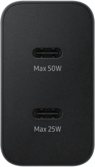 Сетевое зар./устр. Samsung EP-T5020 50W 3A (PD) 2xUSB type-C для Samsung черный (EP-T5020XBEGEU) - купить недорого с доставкой в интернет-магазине