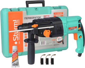 Перфоратор Sturm! RH25804BR патрон:SDS-plus уд.:3Дж 800Вт (кейс в комплекте) - купить недорого с доставкой в интернет-магазине