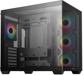 Корпус Deepcool CG530 4F черный без БП ATX 6x120mm 4x140mm 1xUSB3.0 audio bott PSU - купить недорого с доставкой в интернет-магазине