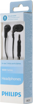 Гарнитура внутриканальные Philips TAE1105BK/00 1.2м черный проводные в ушной раковине - купить недорого с доставкой в интернет-магазине