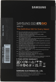 Накопитель SSD Samsung SATA-III 500GB MZ-77E500B/EU 870 EVO 2.5" - купить недорого с доставкой в интернет-магазине