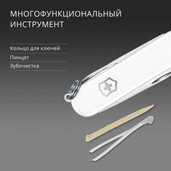 Нож перочинный Victorinox Classic SD Falling Snow (0.6223.7G) 58мм 7функц. подар.коробка - купить недорого с доставкой в интернет-магазине