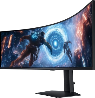 Монитор Samsung 49" Odyssey G9 S49FG916EIXCI черный VA LED 32:9 HDMI матовая HAS Piv 350cd 178гр/178гр 5120x1440 144Hz FreeSync Premium Pro DP USB 15.6кг - купить недорого с доставкой в интернет-магазине