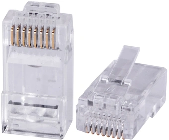 Коннектор Cabeus (8P8C-C6-FC) кат.6 RJ45 серебристый - купить недорого с доставкой в интернет-магазине