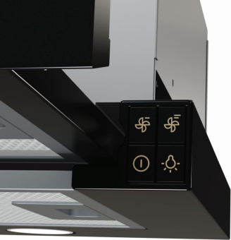 Вытяжка встраиваемая Gorenje BHP62CLB антрацит управление: кнопочное (1 мотор) - купить недорого с доставкой в интернет-магазине