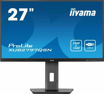 Монитор Iiyama 27" ProLite XUB2797UHSNP-B1 черный IPS LED 4ms 16:9 HDMI M/M матовая HAS Piv 1300:1 350cd 178гр/178гр 3840x2160 60Hz DP 4K USB 6.3кг - купить недорого с доставкой в интернет-магазине