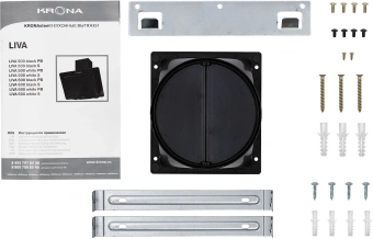 Вытяжка каминная Krona Liva 600 PB черный управление: кнопочное (1 мотор) - купить недорого с доставкой в интернет-магазине