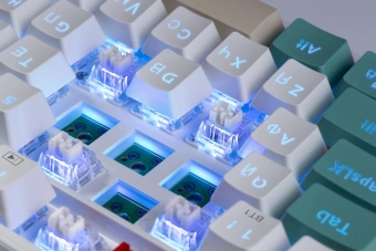 Клавиатура Redragon Veigar механическая белый/синий USB беспроводная BT/Radio for gamer LED (71476) кабель 1.5м - купить недорого с доставкой в интернет-магазине