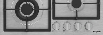 Газовая варочная поверхность Hotpoint HGMT 642 W IX серебристый - купить недорого с доставкой в интернет-магазине