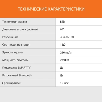 Телевизор LED SunWind 65" SUN-LED65XU401 Яндекс.ТВ Frameless черный 4K Ultra HD 60Hz DVB-T DVB-T2 DVB-C DVB-C2 DVB-S DVB-S2 USB WiFi Smart TV - купить недорого с доставкой в интернет-магазине