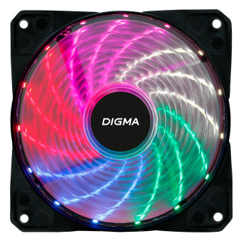 Вентилятор Digma DFAN-FRGB2 120x120x25mm 3-pin 4-pin (Molex)23dB 115gr LED Ret - купить недорого с доставкой в интернет-магазине