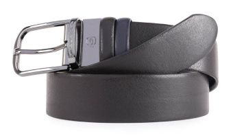 Ремень мужской Piquadro Black Square CU4877B3/NBLU2 регулир. 125х3.5см черный/темно-синий натур.кожа - купить недорого с доставкой в интернет-магазине