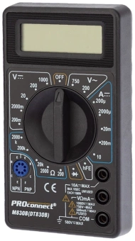 Мультиметр PROconnect M830B DT830B цифровой черный (13-3011) - купить недорого с доставкой в интернет-магазине