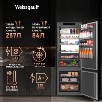 Холодильник Weissgauff WRKI 1970 Total NoFrost Inverter Premium EcoFresh 2-хкамерн. (433160) - купить недорого с доставкой в интернет-магазине