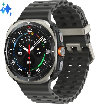 Смарт-часы Samsung Galaxy Watch Ultra LTE 47мм 1.5" AMOLED корп.серый рем.черный (SM-L705FZTACAU) - купить недорого с доставкой в интернет-магазине