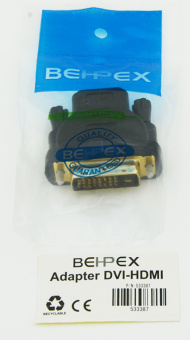 Переходник HDMI (f) DVI-D (m) (ADAPTER DVI-HDMI) - купить недорого с доставкой в интернет-магазине