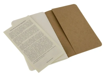 Блокнот Moleskine CAHIER JOURNAL QP413 Pocket 90x140мм обложка картон 64стр. нелинованный бежевый (3шт) - купить недорого с доставкой в интернет-магазине