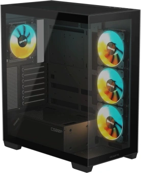 Корпус Gigabyte GB-C500P ST черный без БП ATX 3x120mm 6x140mm 2xUSB3.0 1xUSB3.1 audio bott PSU - купить недорого с доставкой в интернет-магазине