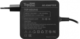 Блок питания TopON TOP-ASUX42 65W-19V 3.42A от бытовой электросети - купить недорого с доставкой в интернет-магазине