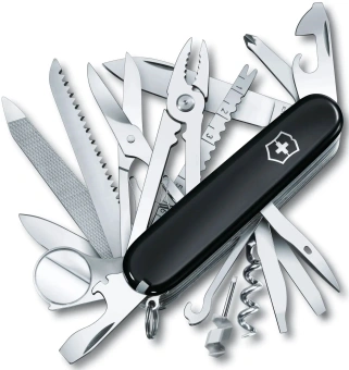 Нож перочинный Victorinox SwissChamp (1.6795.3) 91мм 33функц. черный карт.коробка - купить недорого с доставкой в интернет-магазине