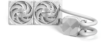 Система водяного охлаждения Montech HyperFlow Silent 240 Soc-AM5/AM4/1200/1700/1851 белый 4-pin 24.8dB Al 310W Ret (HS240WH) - купить недорого с доставкой в интернет-магазине