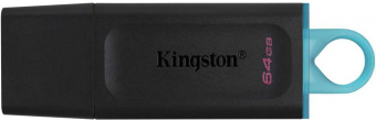 Флеш Диск Kingston 64Gb DataTraveler Exodia DTX/64GB USB3.0 черный/голубой - купить недорого с доставкой в интернет-магазине