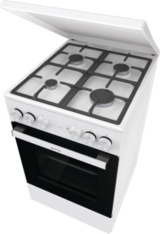 Плита Комбинированная Gorenje GK5A42WF-B белый (металлическая крышка) реш.чугун - купить недорого с доставкой в интернет-магазине