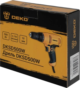 Дрель-шуруповерт Deko DKSD500W 500Вт патрон:быстрозажимной (063-4053) - купить недорого с доставкой в интернет-магазине