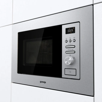 Микроволновая печь Gorenje BMI201AG1X 20л. 800Вт нержавеющая сталь/черный (встраиваемая) - купить недорого с доставкой в интернет-магазине