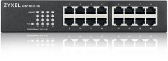 Коммутатор Zyxel GS1100-16-EU0103F 16x1Гбит/с неуправляемый - купить недорого с доставкой в интернет-магазине