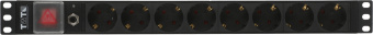 Блок распределения питания Lanmaster TWT-PDU19-10A8P гор.размещ. 8xSchuko базовые 10A - купить недорого с доставкой в интернет-магазине