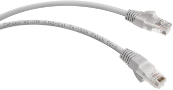 Патч-корд Cabeus PC-UTP-RJ45-CAT.5E-3M-LSZH U/UTP RJ-45 вил.-вилка RJ-45 кат.5E 3м серый LSZH - купить недорого с доставкой в интернет-магазине