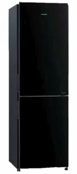 Холодильник Hitachi R-BG410PUC6 GBK 2-хкамерн. черный стекло инвертер - купить недорого с доставкой в интернет-магазине