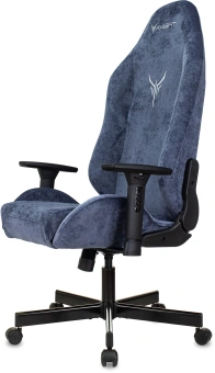 Кресло игровое Knight N1 Fabric синий Light-27 с подголов. крестов. металл - купить недорого с доставкой в интернет-магазине