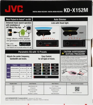 Автомагнитола JVC KD-X152M 1DIN 4x50Вт RDS - купить недорого с доставкой в интернет-магазине