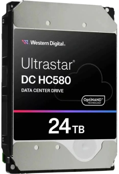 Жесткий диск WD SATA-III 24TB 0F65101 WUH722424ALE604 Ultrastar DC HC580 4KN (7200rpm) 512Mb 3.5" - купить недорого с доставкой в интернет-магазине