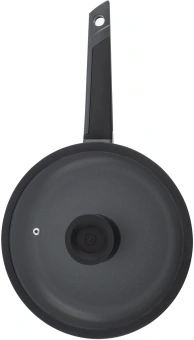 Сковорода Rondell Kontur RDA-1486 круглая 24см покрытие: Xylan Plus ручка несъемная (с крышкой) графитовый - купить недорого с доставкой в интернет-магазине