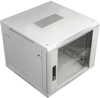 Шкаф коммутационный Rexant (04-0966-111) настенный 9U 63x63.7мм пер.дв.стекл серый - купить недорого с доставкой в интернет-магазине