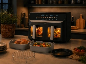 Аэрогриль Haier HAF-702 2300Вт черный (FZ03Q9M01RU) - купить недорого с доставкой в интернет-магазине