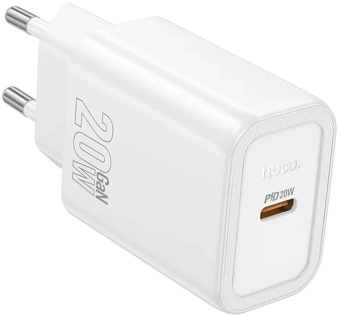 Сетевое зар./устр. Hoco N60 Gentle 20W 3A (PD) белый (44228) - купить недорого с доставкой в интернет-магазине