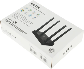 Роутер беспроводной Netis N5 AC1200 10/100BASE-TX/4G ready черный - купить недорого с доставкой в интернет-магазине